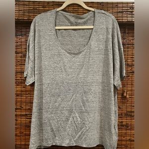 J.Crew Linen Tee, Color: Gray, Size: Large